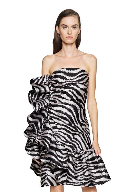 Zebra dress with ruffles Jast cavalli JUST CAVALLI | dress | S04CT1244 N39903900S